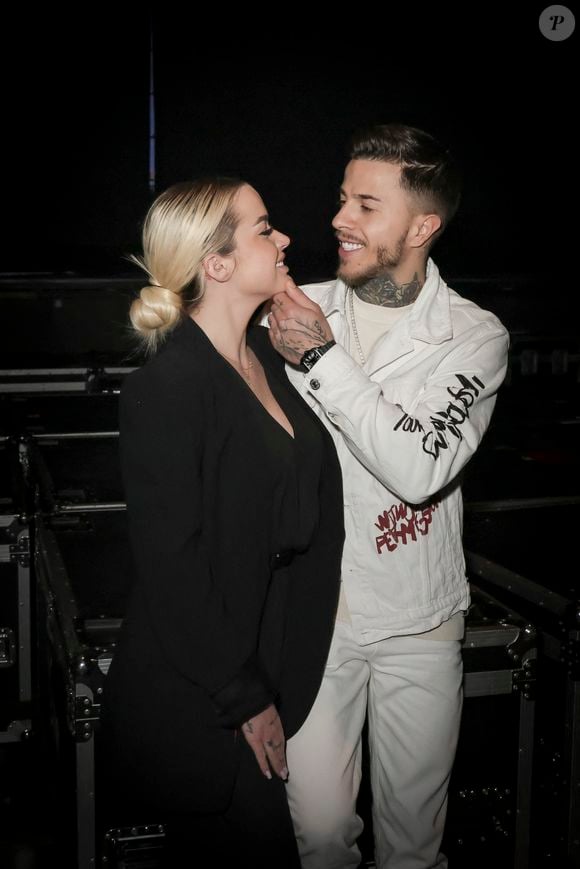 Exclusif - Yanns et sa compagne Jade Lerousseau - Backstage - Enregistrement de l'émission "Ce soir on chante pour l'Unicef, pour chaque enfant" à La Seine Musicale, diffusée le 25 avril sur W9. Le 13 mars 2023.
© G.Gaffiot-J.Tribeca / Bestimage