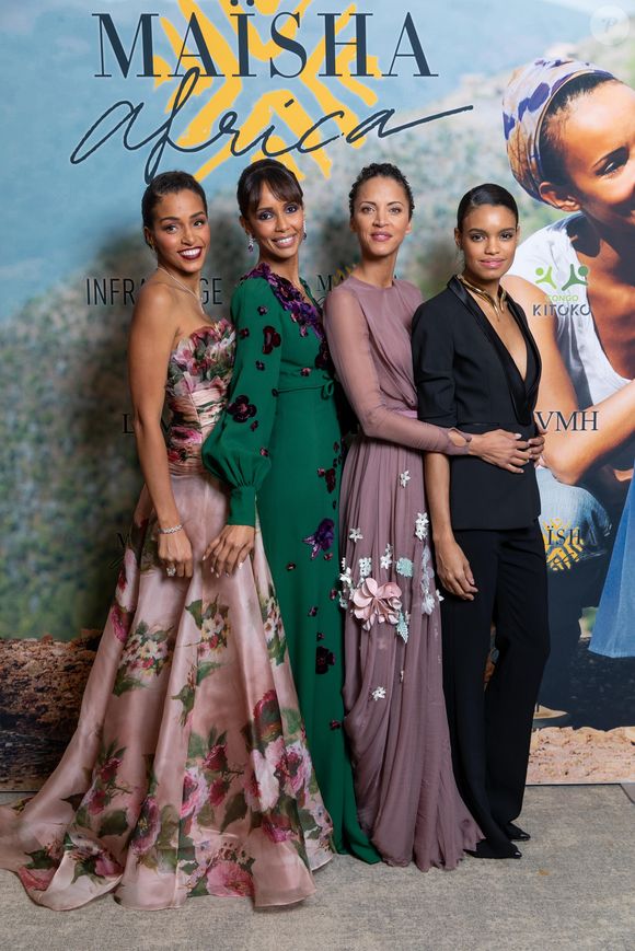 Exclusif -  Cindy Descalzi-Pereira (Présidente de la Fondation Congo Kitoko et marraine de Maïsha Africa), Sonia Rolland (Présidente de Maïsha Africa), Noémie Lenoir, Anaïs Monory - Dîner de gala au profit de l'association "Maïsha Africa" de Sonia Rolland, qui vient en aide aux enfants du Rwanda, au Pavillon Gabriel, à Paris, France, le 17 décembre 2018 © Gorassini-Moreau/Bestimage