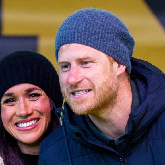 Le prince Harry, duc de Sussex, Meghan Markle, duchesse de Sussex lors de la célébration de bienvenue à Whistler pendant les Invictus Games Vancouver Whistler 2025 au Canada. Whistler, Vancouver, Canada, le 10 février 2025. Photo by Mischa Schoemaker/ABACAPRESS.COM