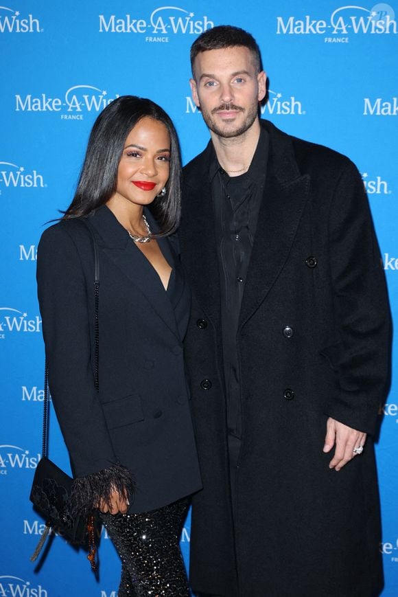 Christina Milian et son mari M. Pokora assistent au photocall " Make a Wish Gala " à Paris, France, le 25 novembre 2024 à Paris, France. Photo Jerome Dominé/ABACAPRESS.COM