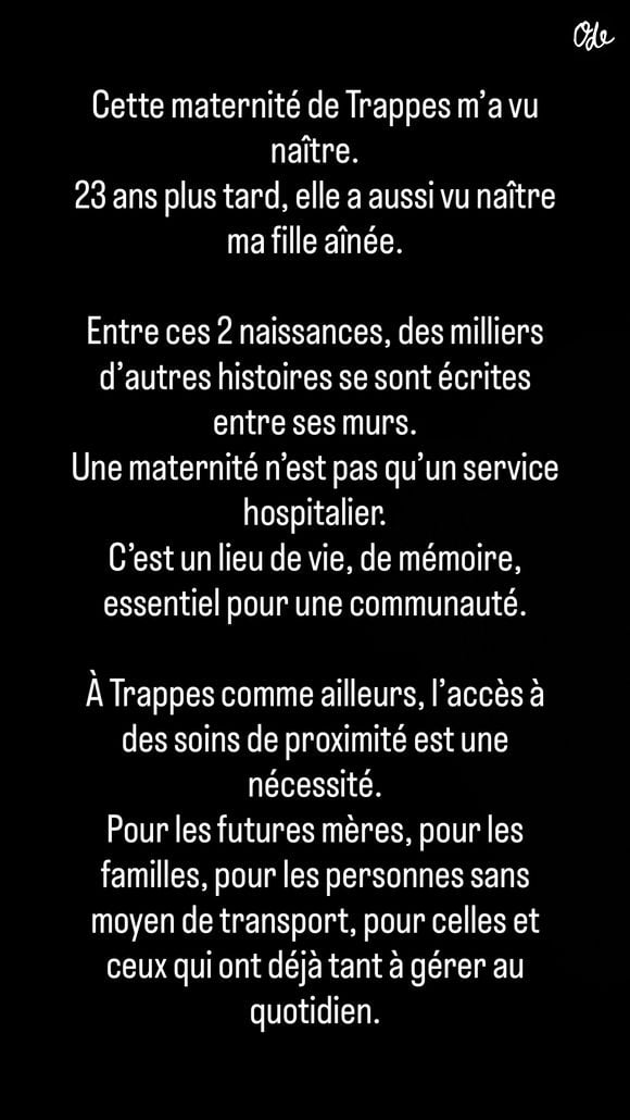 Omar Sy a pris la parole dans sa story Instagram concernant la fermeture de la maternité. Capture d'écran Instagram