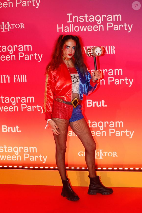 La penthathlète Elodie Clouvel en Harley Quinn - Soirée Instagram halloween à l'hôtel Marois à Paris, France, le 31 octobre 2024. © Christophe Clovis / Bestimage