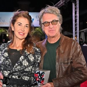 François Cluzet et sa femme Narjiss Slaoui-Falcoz durant la soirée de clôture et remise des prix de la 4eme édition du Nice Festival CinéRoman au cinéma Pathé Gare du Sud à Nice, le 9 octobre 2022.© Bruno Bebert/Bestimage | 00591160