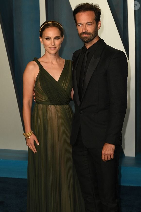 Natalie Portman and Benjamin Millepied au photocall de la soirée "Vanity Fair" lors de la 94ème édition de la cérémonie des Oscars à Los Angeles, le 27 mars 2022. © imageSPACE via Zuma Press/Bestimage