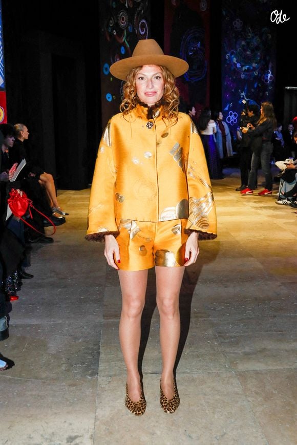 Aurélie Saada au front row du défilé Shiatzy Chen Mode Collection Prêt-à-Porter Automne/Hiver 2025-2026 lors de la Fashion Week de Paris (PFW) au palais de Tokyo, à Paris, France, le 10 mars 2025.

© Christophe Clovis/Bestimage