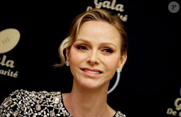 La princesse Charlène de Monaco lors de la soirée de gala Provale Solidarité à l'hôtel Four Seasons Hôtel, George V à Paris le 13 mars 2026. © Dominique Jacovides / Bestimage