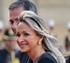 Son épouse Véronique est également une figure importante au sein du groupe CMA CGM qu'il possède.
Rodolphe Saadé (Pdg de CMA-CGM et sa femme Véronique Albertini-Saadé - Arrivées au dîner d'état au palais de l'Elysée à Paris donné en l'honneur du roi et de la reine de Danemark le 31 mars 2025.
© Christian Liewig / Bestimage