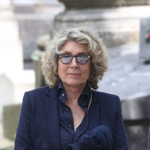 Marie Ange Nardi arrive aux funérailles de Patrice Laffont au cimetière du Père Lachaise à Paris, France. Photo by Nasser Berzane/ABACAPRESS.COM