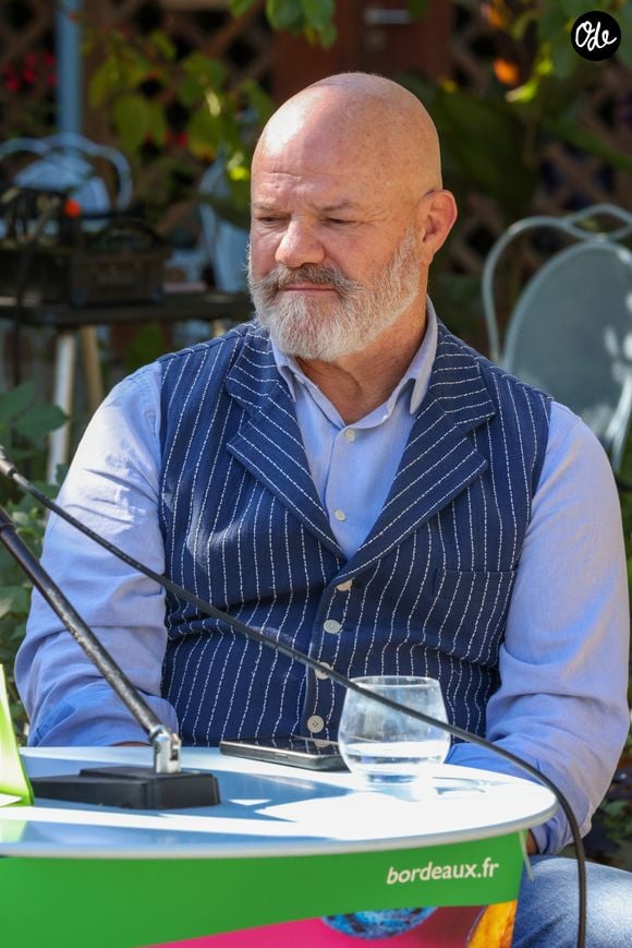 Philippe Etchebest, Parrain de la 3ème édition du "Festival Bon" qui se tiendra du 13 au 19 octobre 2025 à Bordeaux, en conférence de presse à la Maison du Jardinier, Parc Rivière à Bordeaux, le 2 octobre 2025. © Jean-Marc Lhomer/Bestimage