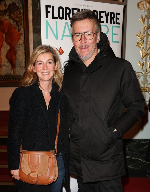 Exclusif - Jean-Luc Lemoine et sa compagne Adeline - Spectacle de Florent Peyre "Nature" au theatre Mogador à Paris. © Coadic Guirec/Bestimage