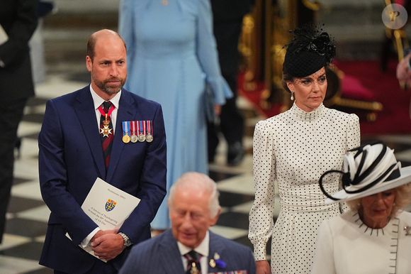 La famille royale britannique et les personnalités assistent à un service d'action de grâce à l'abbaye de Westminster à Londres, à l'occasion du 80ème anniversaire du jour de la Victoire en Europe (VE Day), le 8 mai 2025. Mirrorpix / Bestimage