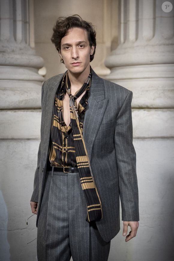 Dario Aita - Photocall du défilé Saint Laurent  "Collection Masculine Prêt-à-Porter Automne/Hiver 2025-2026" lors de la Fashion Week de Paris (PFW) le 28 janvier 2025 © Olivier Borde /Bestimage