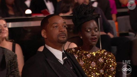 Moment de sidération aux Oscars 2022: Will Smith frappe Chris Rock sur scène le 27 mars 2022.
Bestimage
