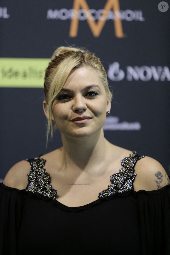 Louane Emera pendant le tapis turquoise du Concours Eurovision de la chanson 2025 le 11 mai 2025 à Bâle, Suisse. Photo Nderim Kaceli/Spus/Abaca
