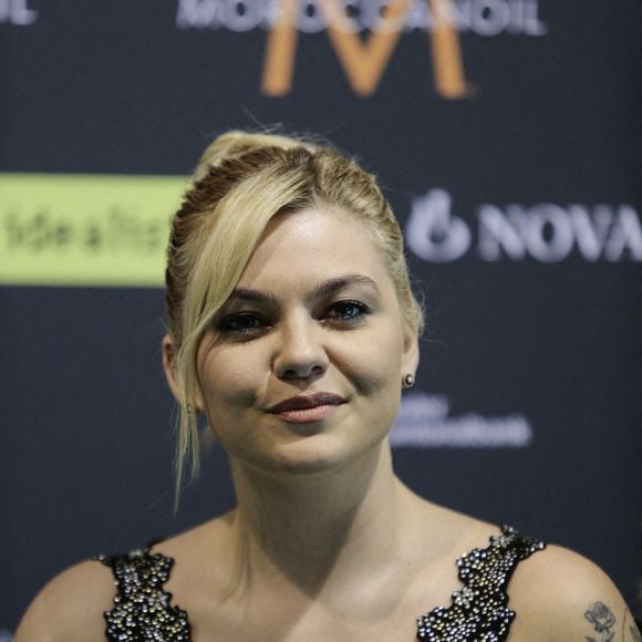 Louane Emera pendant le tapis turquoise du Concours Eurovision de la chanson 2025 le 11 mai 2025 à Bâle, Suisse. Photo Nderim Kaceli/Spus/Abaca