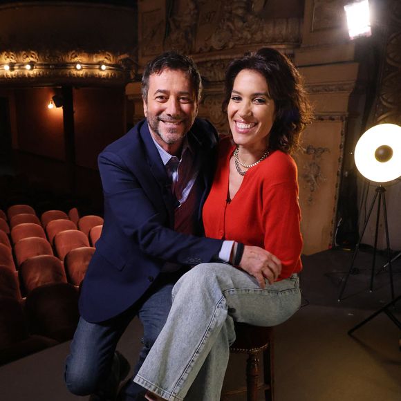 Exclusif - Laurie Cholewa lors de l'enregistrement de l'émission "Olympiascope" au théâtre Antoine, présentée par Bernard Montiel et diffusée le 6 avril 2025, à Paris, le 18 février 2025. 
© Denis Guigenbourg / Bestimage