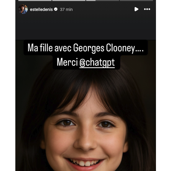 “Ma fille avec George Clooney…”, précise Estelle Denis