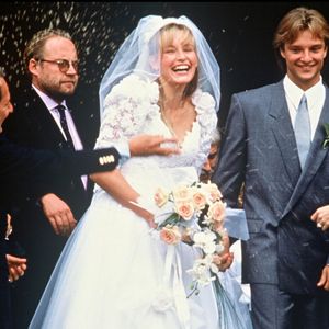 Archives - Mariage de David Hallyday et Estelle Lefébure - en 1989. (Agence Bestimage).
