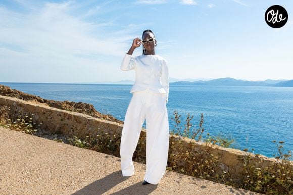 Eye Haïdara - Photocall du défilé "Le Bonheur" By Jacquemus au phare de la Pietra à l'Ile Rousse en Corse le 29 juin 2026. © Luis Sanchez / Crystal / Bestimage