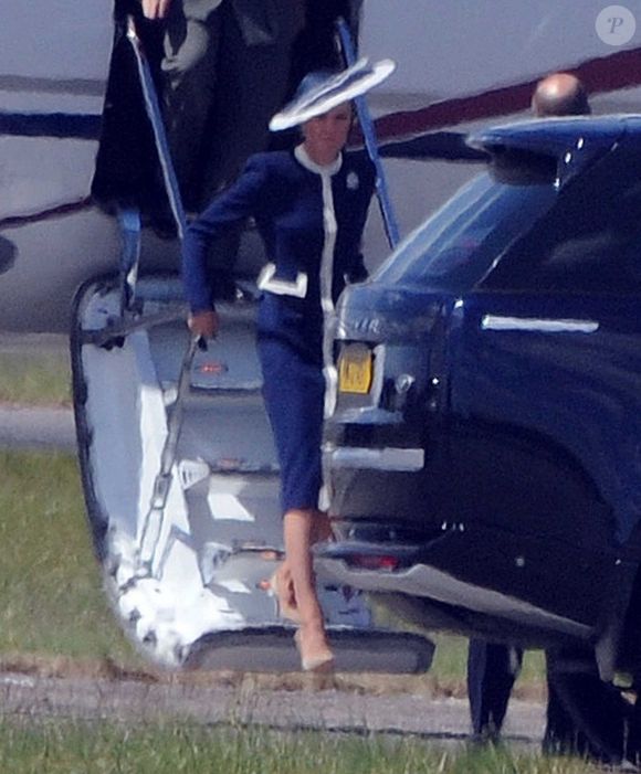 Le prince William et son épouse Kate Middleton à l'aéroport de Glasgow en Écosse, le 22 mai 2025.  Backgrid UK/ Bestimage