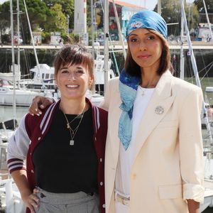 Sonia Rolland et Béatrice de La Boulaye - Photocall de la série "Tropiques Criminels" lors de la 24ème édition du Festival de la Fiction TV de La Rochelle, le 15 septembre 2022. 
© Patrick Bernard / Bestimage