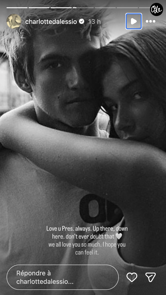 "Je t'aime Pres. Toujours. Là-haut, ici-bas. Ne doute jamais du fait qu'on t'aime tous tellement. J'espère que tu peux le ressentir".

L'ex petite-amie de Presley Gerber réagit à sa disparition sur Instagram