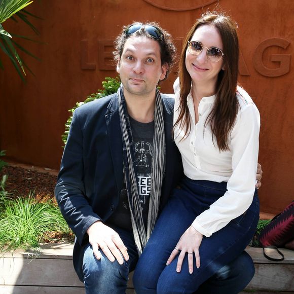 Eric Antoine et Calista - People au village des Internationaux de Tennis de Roland Garros le 27 mai 2016. © Dominique Jacovides / Bestimage
