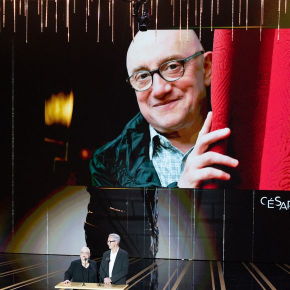 Thierry Lhermitte, Josiane Balasko, hommage Michel Blanc - Cérémonie de la 50ème édition de la cérémonie des César à l'Olympia à Paris, France, le 28 février 2025 © Dominique Jacovides - Olivier Borde / Bestimage