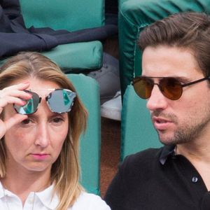Audrey Lamy et son petit ami Thomas dans les tribunes lors des Internationaux de France de tennis à Roland-Garros le 31 mai 2018 à Paris, France. Photo Nasser Berzane/ABACAPRESS.COM
