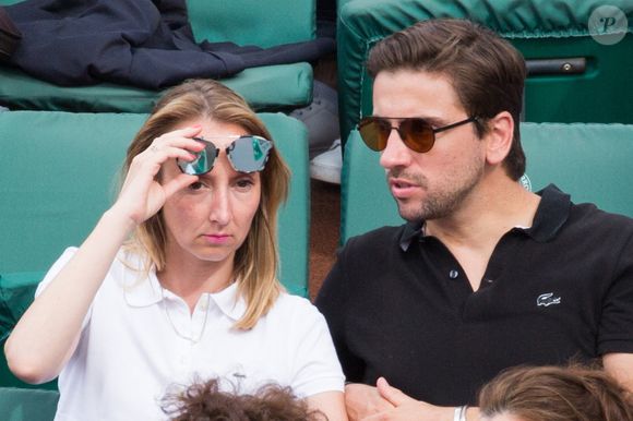 Audrey Lamy et son petit ami Thomas dans les tribunes lors des Internationaux de France de tennis à Roland-Garros le 31 mai 2018 à Paris, France. Photo Nasser Berzane/ABACAPRESS.COM