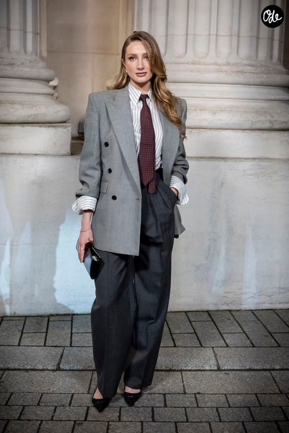 Mathilde Pinault - Séance photo après le défilé Saint Laurent  « Collection masculine prêt-à-porter automne/hiver 2025-2026 » lors de la Fashion Week de Paris (PFW) le 28 janvier 2025 © Olivier Borde /Bestimage