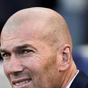 Zinédine Zidane lors du match de football de La Liga opposant le Real Sociedad au Real Madrid au Deportivo Alavés au stade Anoeta à Saint-Sébastien, Espagne, le 12 mai 2019. Real Sociedad a gagné 3-1.