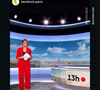 Mélanie Taravant présente le journal télévisé de 13 heures sur France 2.