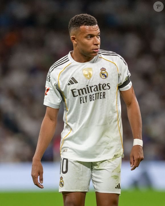 Kylian Mbappé du Real Madrid CF lors d'un match de La Liga. 4 octobre 2025. © PsnewZ/Bestimage