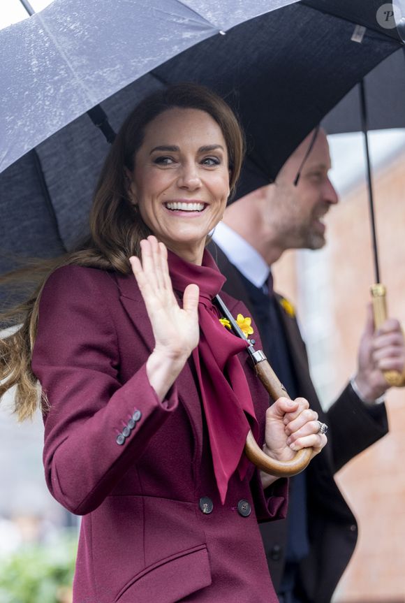 Le Prince William, le Prince de Galles, et Catherine, la Princesse de Galles, visitent Powys, à l'occasion de la fête de la Saint Davids. Photo par GOFF  / BESTIMAGE
