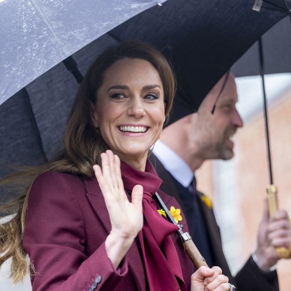 Le Prince William, le Prince de Galles, et Catherine, la Princesse de Galles, visitent Powys, à l'occasion de la fête de la Saint Davids. Photo par GOFF  / BESTIMAGE