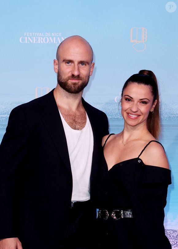 Denitsa Ikonomova et son compagnon François Alu - Tapis rouge lors de la 7ème édition du festival Cinéroman à Nice le 1er Octobre 2025. © Bebert-Jacovides/Bestimage