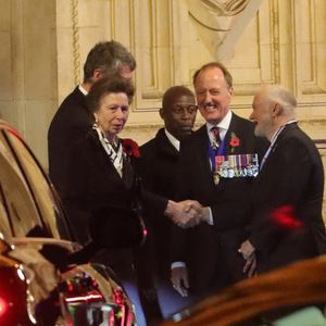 La princesse Anne - Les membres de la famille royale d'Angleterre à la sortie du Festival du souvenir (Festival of Remembrance) au Royal Albert Hall, Londres Backgrid UK/ Bestimage