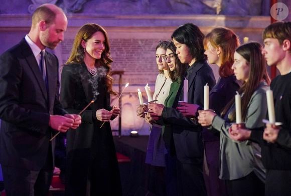 Le prince William, prince de Galles, et Catherine (Kate) Middleton, princesse de Galles, assistent à une cérémonie de commémoration des 80 ans de la libération du camp de concentration d'Auschwitz-Birkenau au Guildhall à Londres, le 26 janvier 2025. Julien Burton / Bestimage