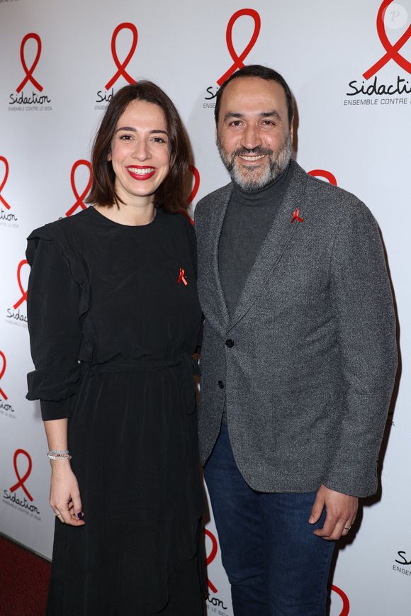 Anne Sophie Bernadi et Messaoud Benterki assistent à la soirée de lancement du Sidaction 2023 au Théâtre Edouard VII le 06 mars 2023 à Paris, France. Photo par Jerome Dominé/ABACAPRESS.COM