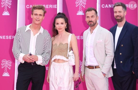 Hector Langevin, Raphaele Volkoff, Franck Monsigny, Emmanuel Moire et Farouk Bermouga - Soirée d'ouverture de la 7ème saison de "CanneSeries" à Cannes le 5 avril 2024. © Denis Guignebourg/Bestimage
