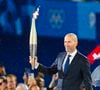 Zidane est parrain de l'association depuis plus de 25 ans.

Zinédine Zidane lors de la cérémonie d’ouverture des Jeux olympiques de Paris 2024, le 26 juillet 2024 à Paris. L’ancien capitaine des Bleus participe au lancement des festivités organisées au cœur de la capitale, le long de la Seine.
© Photo News / Panoramic / Bestimage.