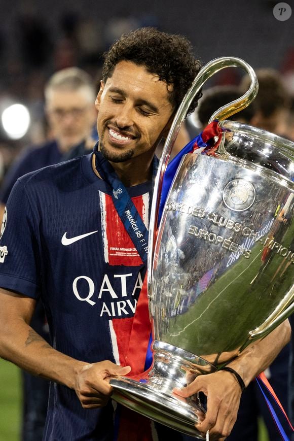 Marquinhos - Le PSG remporte la Ligue Des Champions 2025, pour la première fois de son histoire, face à l'Inter Milan (5-0) à l'Allianz Arena de Munich, le 31 mai 2025.
© Cyril Moreau/Bestimage