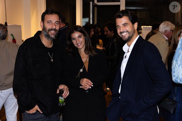 Exclusif - No Tabloïds - Youns, Myriam Boussif et Maxime Grohin à l'inauguration de la boutique de Ninon Dechavanne un Tufting Studio, un atelier dédié à l'exploration créative,où chacun peut s'initier à l'art du Tufting et concevoir sa propre œuvre, à Paris, France, le 11 septembre 2025. © Julien Sarkissian/Bestimage