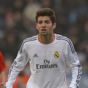 Enzo, fils de l'ancien joueur Zinedine Zidane pendant le match de football de quart de finale de l'UEFA Youth League, Paris Saint-Germain Vs Real Madrid au Stade Charlety à Paris, France le 11 mars 2014. Le Real a gagné 1-0. Photo Henri Szwarc/ABACAPRESS.COM