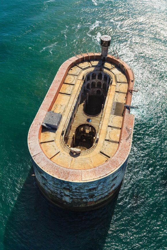 Vue aérienne du Fort Boyard. Photo by Jerome Houyvet/Only France/ABACAPRESS.COM