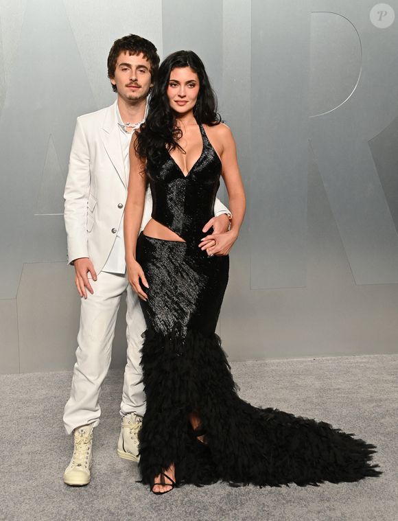 Kylie Jenner et Timothee Chalamet arrivent à la Vanity Fair Oscar Party 2026 qui se tient au LACMA's David Geffen Galleries le 15 mars 2026 à Los Angeles, CA.
 Photo by OConnor-Arroyo / AFF/ABACAPRESS.COM