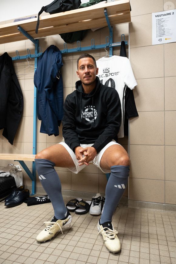 Eden Hazard - Match de football caritatif du Variétés club de France au profit de l'opération Pièces jaunes au stade Bernard Giroux à Plaisir, France, le 24 avril 2024. Le match a permis de récolter 57.500€. © Pierre Perusseau/Bestimage