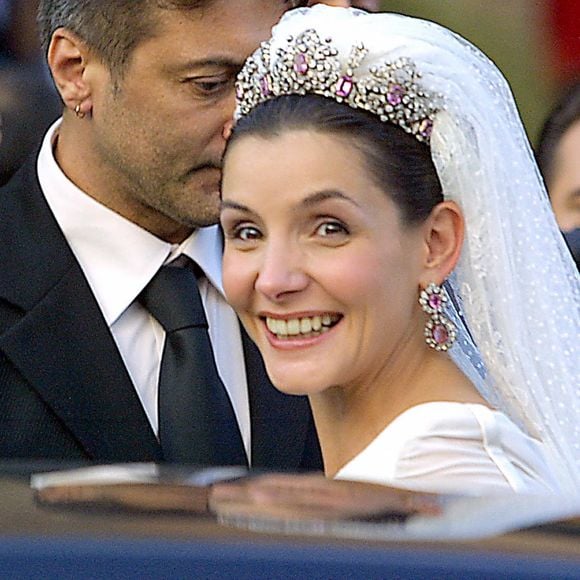 Le 25 septembre 2003, Clotilde Courau et le prince Emmanuel-Philibert de Savoie se sont mariés à la basilique Sainte-Marie-des-Anges-et-des-Martyrs à Rome. © Bestimage