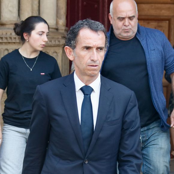 Alexandre Bompard - Sorties des obsèques de Philippe Labro dans l'église de Saint-Germain-des-Prés à Paris le 13 juin 2025. © Dominique Jacovides - Christophe Clovis / Bestimage